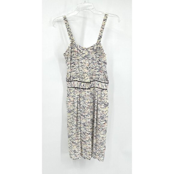 MAJE dress sundress 100% silk lightweight pockets colorful sleeveless pleated S - Picture 1 of 10